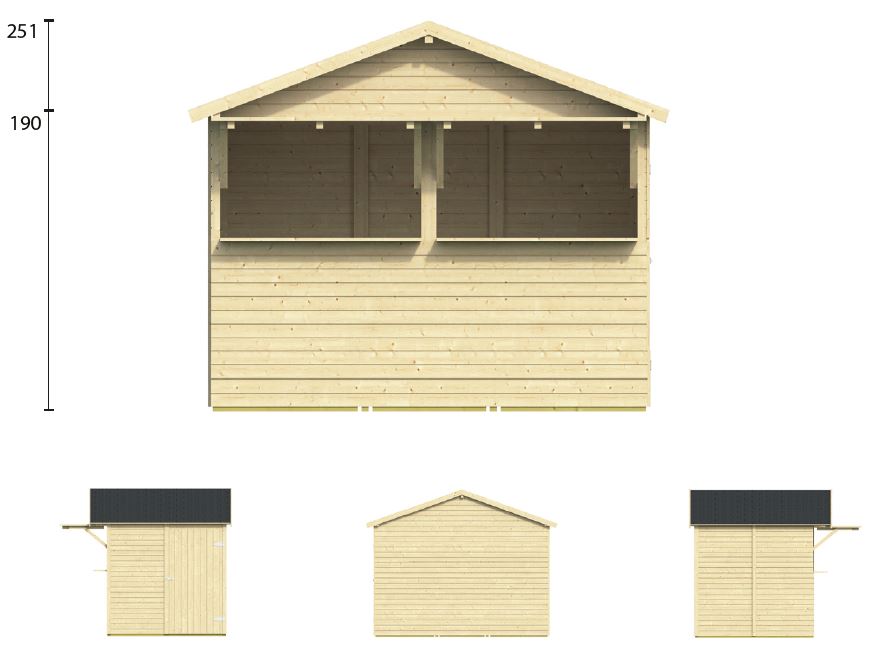 Kiosque de vente en bois RUDOLPH